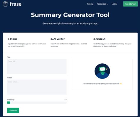 Free AI Summarizer Tool .